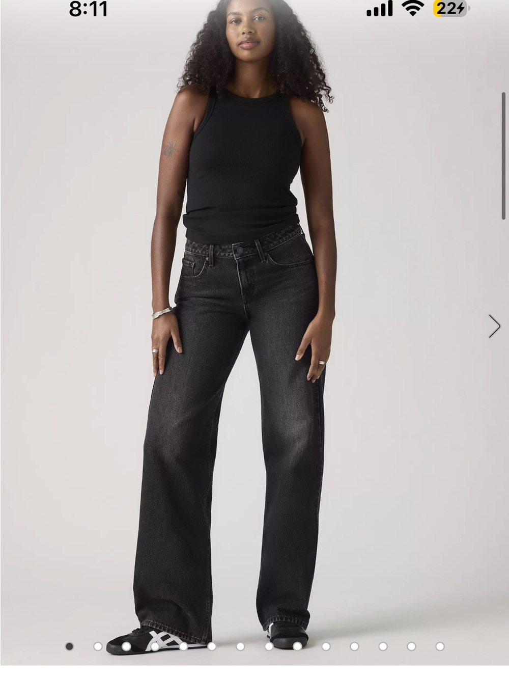 Levi’s low loose black jeans